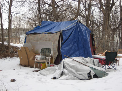 Remaining occupied tent at Camp 34 as of 2/24/2010