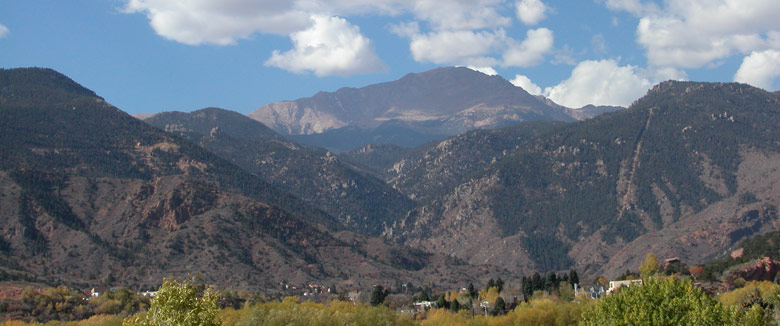 Manitou Springs at the foot of Pikes Peak