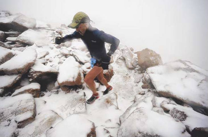 Simon Gutierrez, 42, of Alamosa was the first finisher at the Pikes Peak Ascent. He had also won the race previously.