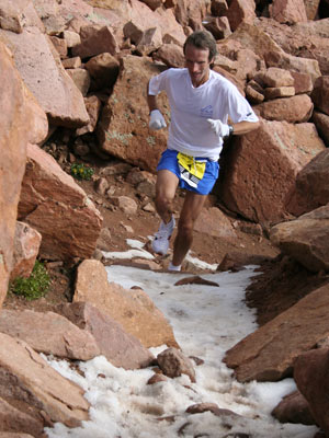 Matt Carpenter is at home running on Pikes Peak. He has recorded 12 victories in the Pikes Peak Ascent and Marathon (five in the ascent, seven in the marathon).