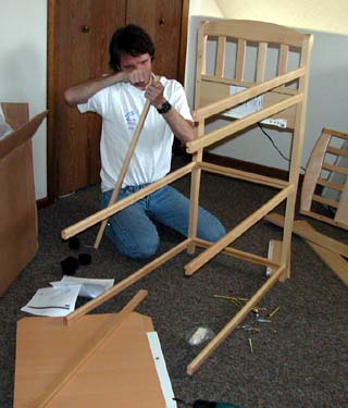 Building Kyla's bed and changing station