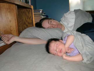 Kyla and Yvonne take a nap