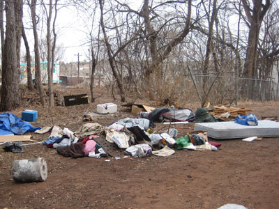 The remains of Camp 34 as of 3/8/2010