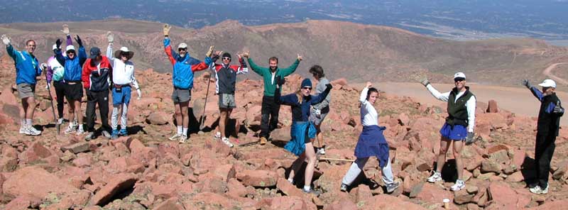 Incline Club runners working on the trail